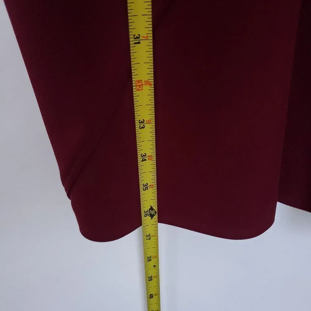 Zac Posen Z Spoke Women Mini Dress Sheath Knee Length Size0 Burgundy Bodycon NWT - Picture 14 of 14